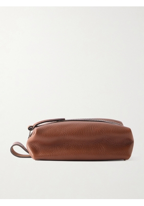 Bleu de Chauffe - Zazou Full-Grain Leather Wash Bag - Men - Brown