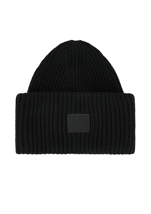 Acne Studios Pansy Face Beanie in Black - Black. Size all.
