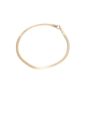 Loren Stewart Herringbone Bracelet in Gold Vermeil - Metallic Gold. Size all.