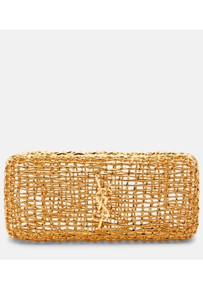 Saint Laurent Evening Small woven metal clutch