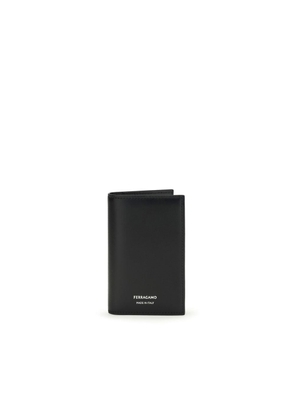 Ferragamo Black Calf Leather Bos Taurus Wallet