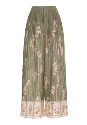 Agua by Agua Bendita Cocada Paraiso Embroidered Linen Trousers - Moda Operandi