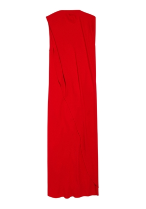 Balenciaga Draped Silk Crepe Maxi Dress - Moda Operandi