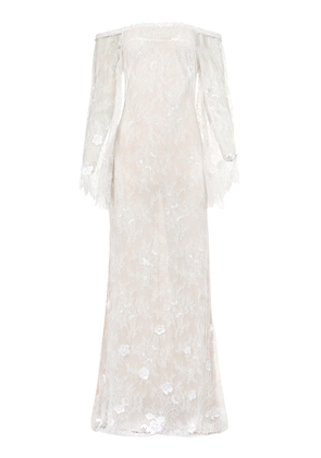 Francesca Miranda Lily Sheer Off The Shoulder Dress - Moda Operandi