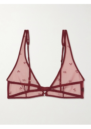 Kiki de Montparnasse - Cerise Lace Bra - Red - x small,small,medium,large