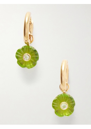 Jennifer Behr - Lillian Gold-tone Crystal Earrings - Green - One size