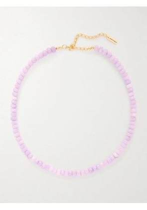 Jennifer Behr - Rora Gold-tone Jade Necklace - Purple - One size