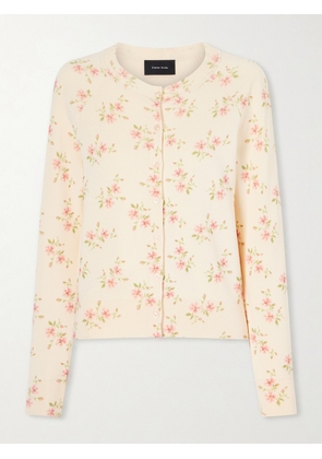 Simone Rocha - Floral-print Knitted Cardigan - Neutrals - x small,small,medium,large