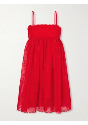 Cecilie Bahnsen - Embroidered Tulle Mini Dress - UK 6,UK 8,UK 10,UK 12,UK 14