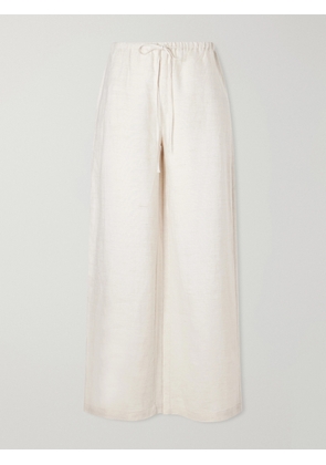 STAUD - Mateo Linen Mid-rise Wide-leg Pants - Neutrals - x small,small,medium,large,x large
