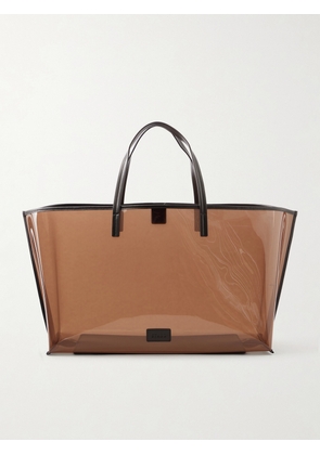 STAUD - Christos Large Leather-trimmed Pvc Tote - Brown - One size