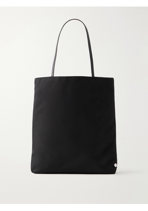 Valesque - Thea Leather-trimmed Satin-shell Tote Bag - Black - One size