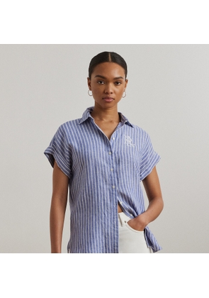 Relaxed Fit Striped Short-Sleeve Shirt