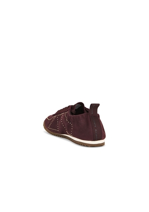 ALLSAINTS Kenny Stud Runner Sneaker in Red. Size 38. Also in 39, 40, 41.