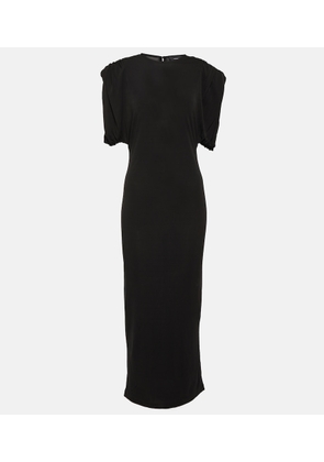 Wardrobe.NYC Ruched jersey midi dress