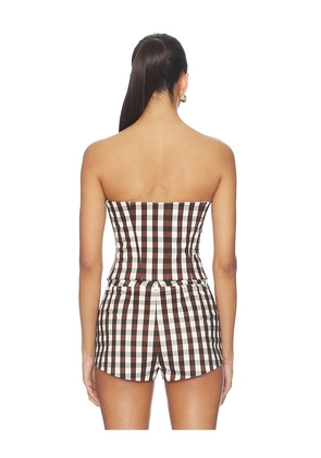 CULTNAKED Etta Bandeau Top in Chocolate. Size XXS. Also in M, S, XL, XS.