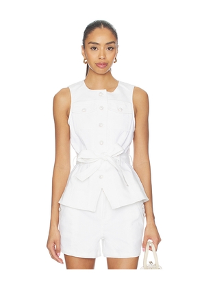 Cinq a Sept White Denim Reenee Vest in White. Size XS. Also in S, M.