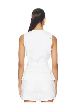 Cinq a Sept White Denim Reenee Vest in White. Size XS. Also in S, M.