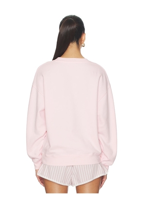 ANINE BING Spencer Sweatshirt in Rose. Size XXS. Also in XS, S, M, L, XL.