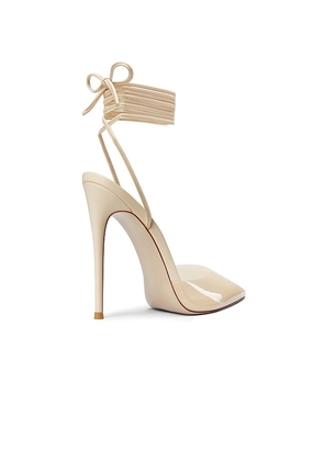 FEMME LA Luisa Lace Up Pump in Nude. Size 7. Also in 6, 5.