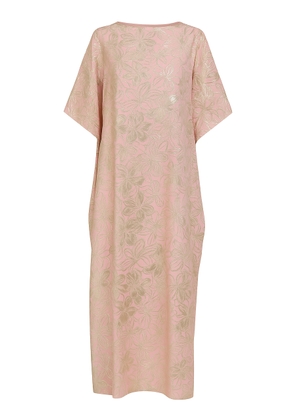 Dima Ayad Metallic Floral-Print Maxi Caftan - Moda Operandi