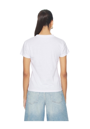 Ganni Baby Fit Raspberry T-shirt in White. Size XS. Also in S, M, XL.