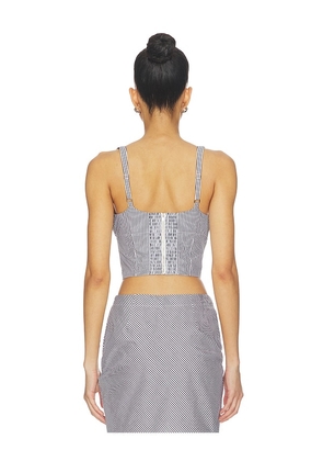 fleur du mal Poplin Bustier Top in Black. Size 0. Also in 2, 4.