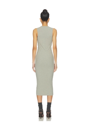 Fear of God ESSENTIALS Fitted Long Tank Dress in Grey. Size XS. Also in S.