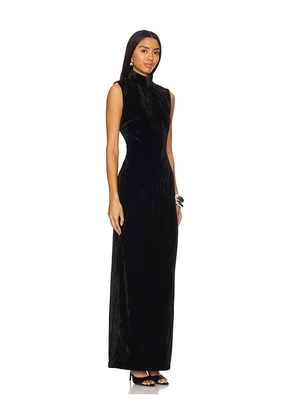NBD Crinkled Velvet Backless Dress in Black. Size XS. Also in S.