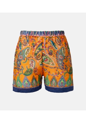 Etro Paisley high-rise shorts