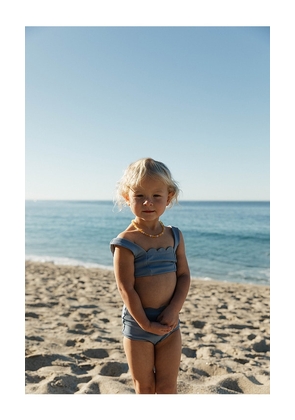 LSPACE Little L Kids Seashell Swirl Set in Blue. Size 6. Also in 2, 4, 8, 10.