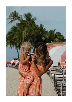 LSPACE Little L Kids Menorica Dress in Peach. Size 6. Also in 2, 4, 8, 10, 12.