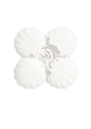 Noon & Moon Isabella Artisan Rose Duad Dish in White.