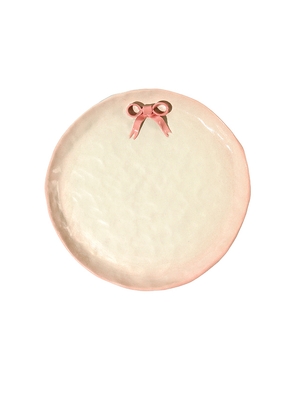 Noon & Moon BowKnot Dinner Plate in Pink.