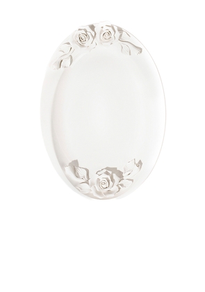 Noon & Moon Isabella Artisan Rose Oval Platter 12 Inch in White.