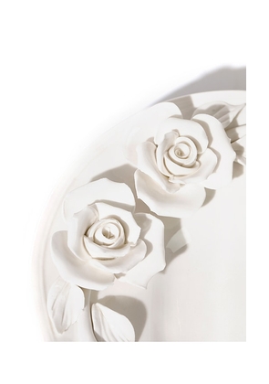 Noon & Moon Isabella Artisan Rose Oval Platter 12 Inch in White.