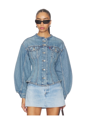 LEVI'S Sculpted Trucker in Blue. Size S. Also in M.