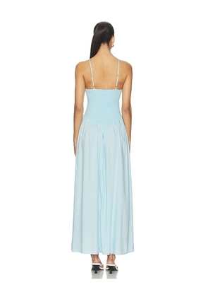 LSPACE Misha Midi Dress in Blue. Size S. Also in M, L, XL.