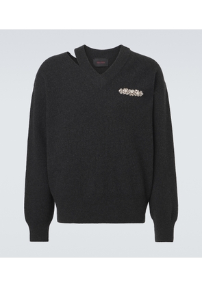 Simone Rocha Cutout embellished wool-blend sweater