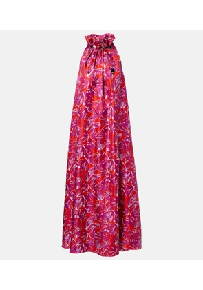 Max Mara Cartone printed silk maxi dress