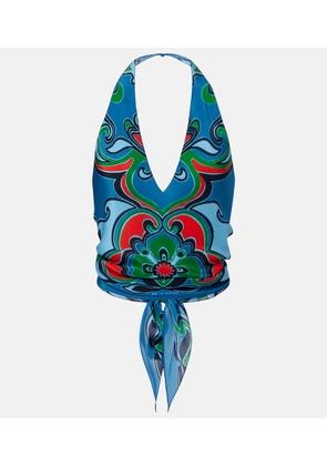 Etro Printed silk top