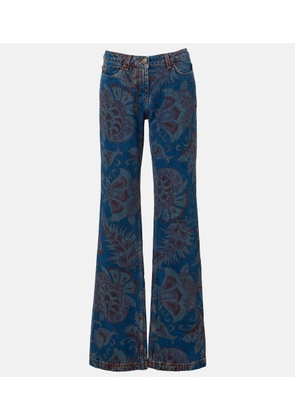 Etro Floral flared jeans