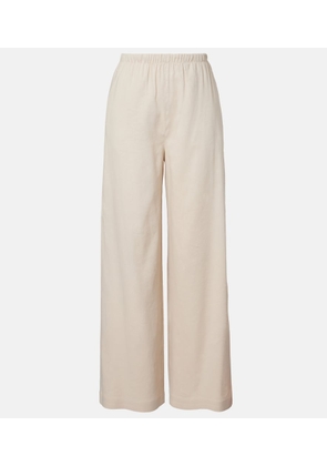 Max Mara Destino linen-blend wide-leg silhouette