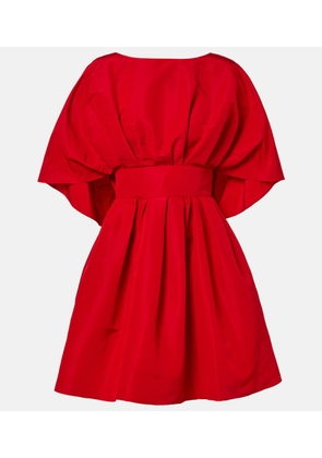 Carolina Herrera Fan gathered silk minidress