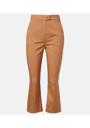 Max Mara Curve cotton-blend cropped straight pants