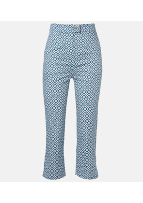 Max Mara Facella printed cotton wide-leg jeans