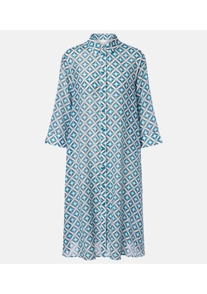 Max Mara Steppa printed cotton and silk midi dress