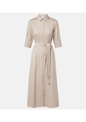 Max Mara Cognac cotton-blend midi dress