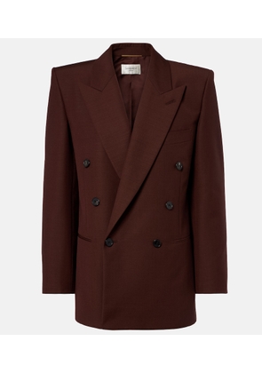 Saint Laurent Double-breasted wool and mohair blazer