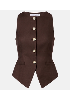 Veronica Beard Hartwell linen-blend twill vest